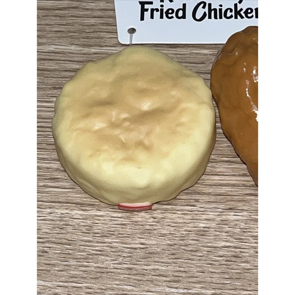 KFC Biscuit & Drumstick Vinyl 2pc Squeaky Small Dog Toys Kentucky Fried Chicken